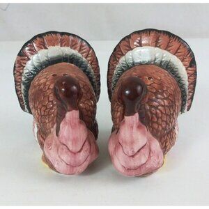 Vintage SAC Thanksgiving Fall Turkeys 3" Salt & Pepper Shakers